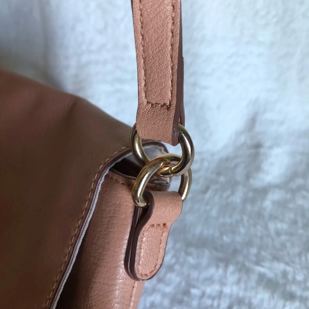 Lauren Conrad Backpack Purse Faux Leather Boho Handbag PINK